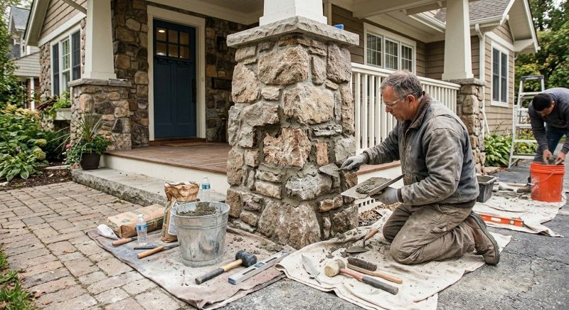 Stone Column Repair in Salt Lake City, UT