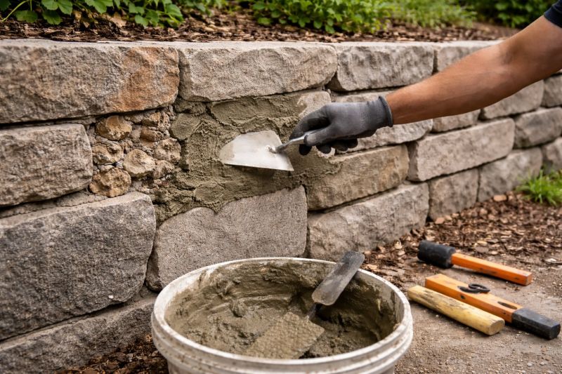 Stone Wall Repair in South Jordan, UT